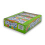 Razzles Sour display box featuring 24 packets with lemon, cherry, lime, orange, and blue raspberry flavours