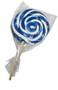 Round Blue and White Lollipop, by Designer Candy,  and more Confectionery at The Professors Online Lolly Shop. (Image Number :4939)