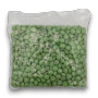 Green single colour Choc Drops in a 500g bulk bag, available at The Professors Online Lolly Shop