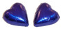 Chocolate Gems - Chocolate Hearts - Royal Blue Foil, by Chocolate Gems,  and more Confectionery at The Professors Online Lolly Shop. (Image Number :5126)