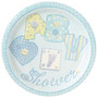 Paper Plates - Baby Blue Stitching, by Meteor,  and more Partyware at The Professors Online Lolly Shop. (Image Number :5684)