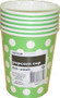 Popcorn Cups - Lime Green with White Dots, by Meteor,  and more Partyware at The Professors Online Lolly Shop. (Image Number :5783)