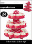 Dots Cupcake Tree - Red, by Meteor,  and more Partyware at The Professors Online Lolly Shop. (Image Number :5957)