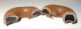 Milk Choc Aniseed Rings revealing black aniseed centre inside chocolate shell, available at The Professors Online Lolly Shop.