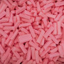 Close-up of Fyna Mini Musk Sticks – pink, chewy treats with a musk flavour