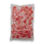 Sweet Treats Red Flat Pops bulk bag displaying individually wrapped red flat lollipops from The Professors Online Lolly Shop.