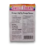 Rear label of Sweet Treats Orange Flat Pops 1kg bag showing product information and nutrition panel.