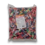 Sweet Treats Fruit Chews showing assorted fruity wrapped lollies in a 1kg bulk bag, available at The Professors Online Lolly Shop.