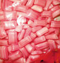 Rock Candy Pillows - Large - Pin Striped - Pink with a Strawberry and Cream Flavour, by Designer Candy,  and more Confectionery at The Professors Online Lolly Shop. (Image Number :10608)
