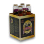 Flying Cauldron Butterscotch Beer 4-pack display unit showcasing elegant packaging with glass bottles, ideal for themed parties.