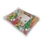 Sweet Treats Assorted Choc Eclairs 1kg bag showing red, green, gold and silver wrapped chocolate eclairs.
