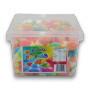 Multi-coloured sherbet puffs in a 1.65kg Radical Storms display tub, perfect for candy buffets, available at The Professors.