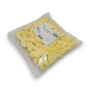Allseps Bananas 250g bag shown from the right with soft, chewy banana-shaped yellow lollies visible