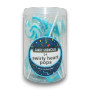 Candy Showcase Swirly Heart Pops - Blue 24 x 12g tub with blueberry flavour, individually wrapped short stick lollipops