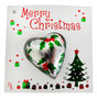 Chocolate Gems - Merry Christmas Card with Holly Heart Chocolate, by Chocolate Gems,  and more Confectionery at The Professors Online Lolly Shop. (Image Number :13121)