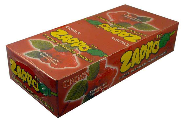 Zappo Blue Raspberry Candy Zappo - Raspberry Chews online at The Professors Online Lolly Shop (2079)