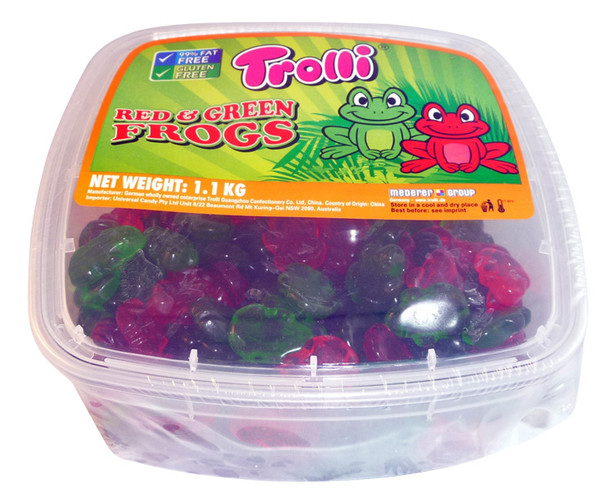 Trolli Red and Green Frogs Tub online at The Professors Online Lolly ...
