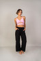 Crop Top Aleska, Recogido Delantero  Tira Abdomen