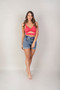 Crop Top Aleska, Recogido Delantero  Tira Abdomen