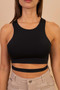 Crop Top Jordan, Sin Mangas Escote Griego Tira Abdomen