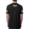 Back view of the black US Night Vision Branded T-Shirt showing the rear collar Bolt Logo graphic and sleeve details