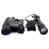 Detailed view of the complete Black USNV Advanced Mission Ready Kit highlighting the included ModButton Lite fire buttons and Emissary Alternator
