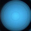 Clean white phosphor tube output circle demonstrating the optical quality and clarity of the AN PVS-14A night vision system