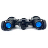 Direct front view of the Banshee articulating dual tube night vision goggle with objective lenses facing forward