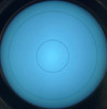 Clean white phosphor tube output circle demonstrating the optical quality of the AN PVS-14A night vision system on the Hoffman ANV-126A