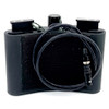 Rear view of the AB Night Vision Battery Pack highlighting the hook and loop backing and external power connection cable