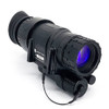 Standalone side profile of the AN PVS-14 Gen 2+ White Phosphor night vision monocular included in the civil unrest kitLeft side profile of the turn key Level IIIA ballistic helmet setup equipped with a stowed AN PVS-14 night vision device
