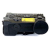 Right side profile of the black Holosun IRIS laser system highlighting the low profile housing and battery compartment