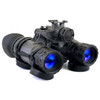 High angle front view of the lightweight UANVB Katana molded dual tube night vision goggle housing