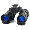 Angled front view of the UANVB Katana Molded Gen II+ White Phosphor articulating dual tube night vision goggle