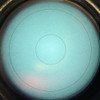 Clean sample white phosphor tube output circle demonstrating the edge-to-edge optical clarity of the full spec Alpha dual tube system on the Hoffman ANV-126A