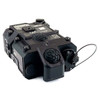 Rear angled profile of the Sentinel One OG aiming laser showing the mounting interface and remote switch ports