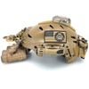 Side profile of the Argus APNVG Gen III White Phosphor goggle mounted on an FDE Team Wendy helmet