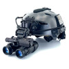 Refurbished F5050 Gen III dual tube night vision goggle mounted to a tactical helmet for hands-free observation