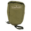 Direct front profile of the OD Green padded night vision soft case showing the protective canvas material and logo patch