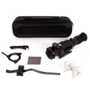 Flat lay display of the complete Nocpix RICO 3 Pro thermal system kit including the carry case Picatinny mount cables and accessories