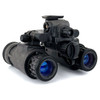 Front angle studio profile of the L3Harris BNVD AN/PVS-31A dual tube night vision binocular
