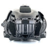 View of the ALPHA™ Night Vision Battery Pack designed for helmet mounted external power and counterweight mounted to a Helmet. 