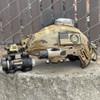 Side profile of the Multicam turn key Team Wendy LTP setup showing the Alpha Gen III night vision goggles.