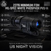 Promotional graphic highlighting the elite 2376 Minimum FOM specification for the Hand Select AN/PVS-14A Gen III White Phosphor monocular