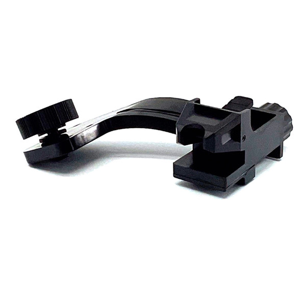 Side profile view of the tactical PVS-14 Transfer Arm showing the standard bayonet horn interface for securely locking into a night vision helmet mount