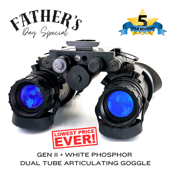 Banshee Dual Tube Articulating Night Vision Goggle White Phosphor
