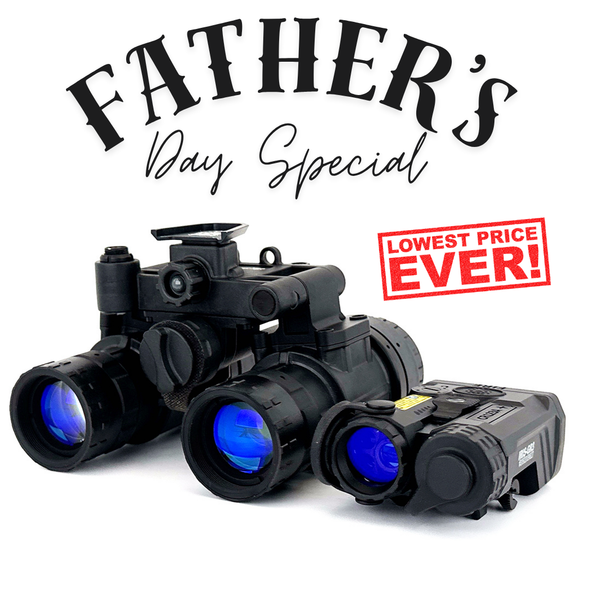 ALPHA™ Dual Tube Articulating Goggle / Gen III White Phosphor / Free Holosun IRIS-3 Laser / Father's Day Special