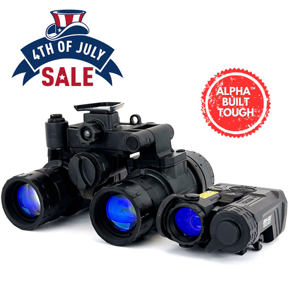 ALPHA™ Dual Tube Articulating Goggle / Gen III White Phosphor / Free Holosun IRIS-3 Laser