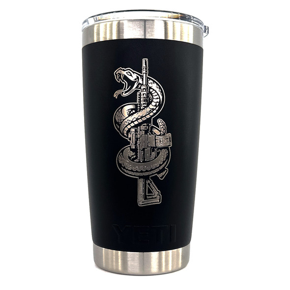 YETI Rambler 20 oz Stainless Steel Vacuum Insulated Tumbler w/MagSlider Lid / USNV Laser Engraved