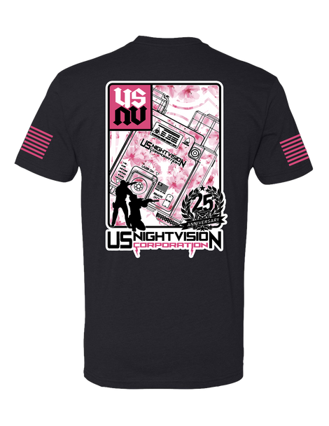 US Night Vision Branded T-Shirt - Cherry Blossom 